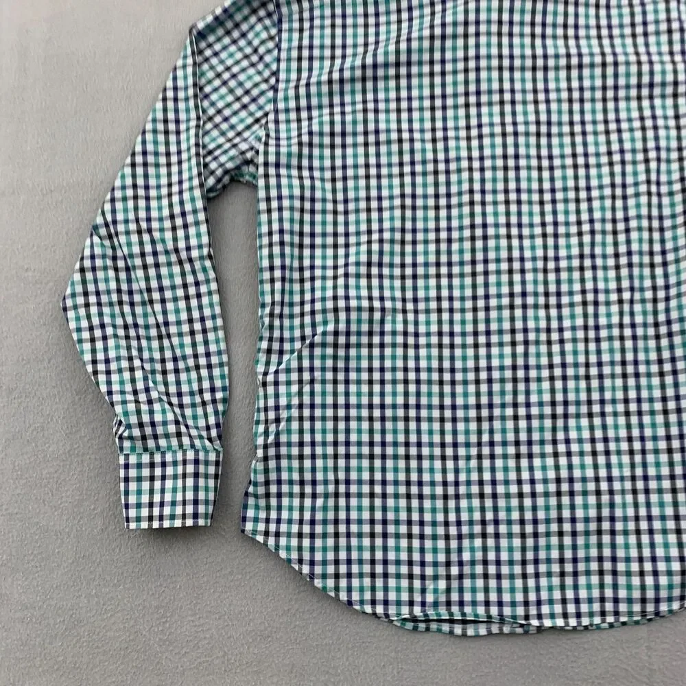 Bonobos Button Shirt Mens Large Slim Fit Stretch Gingham Plaid Long Sleeve